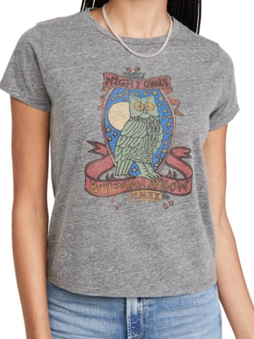 MOTHER The Little Goodie Goodie Bohemian Hollow Owl T-Shirt Size S